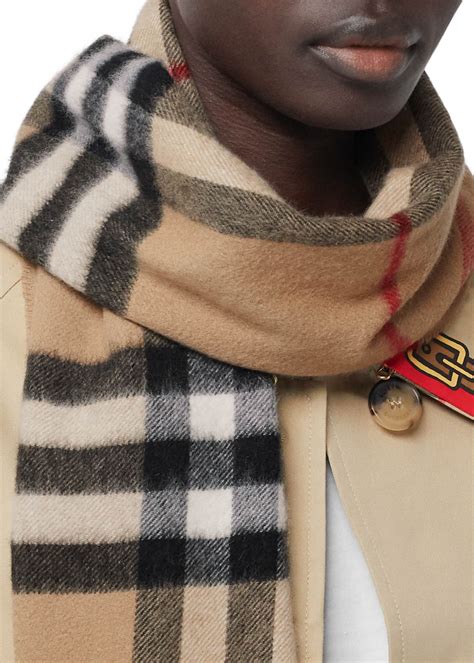 burberry metallic giant check scarf|burberry check cashmere scarf sale.